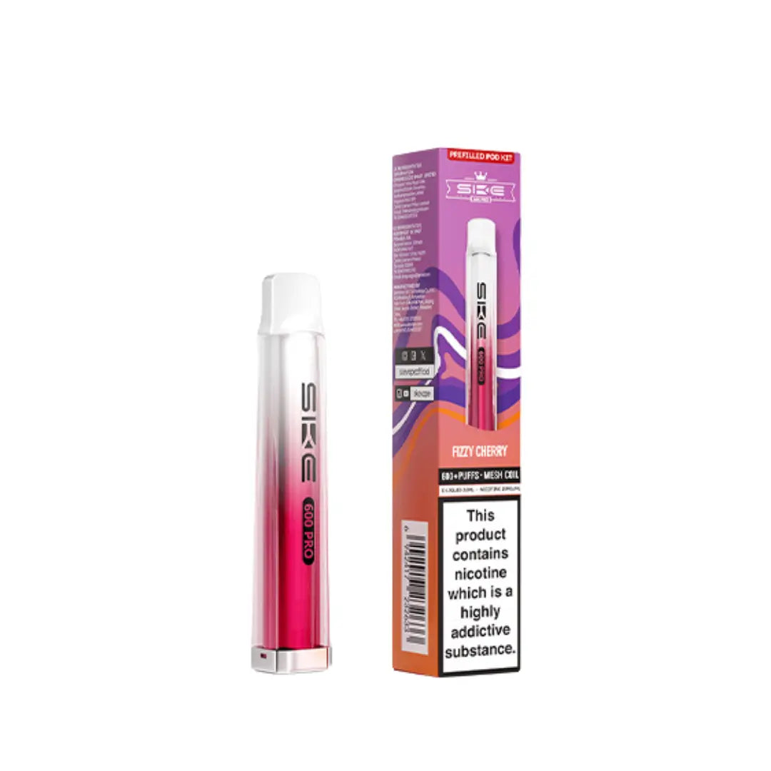 SKE Crystal Vape Pro 600 Prefilled Pod Vape Kit Fizzy Cherry Flavour 