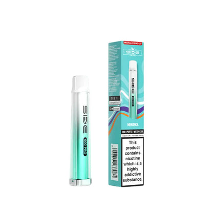 SKE Crystal Vape Pro 600 Prefilled Pod Vape Kit Menthol Flavour 