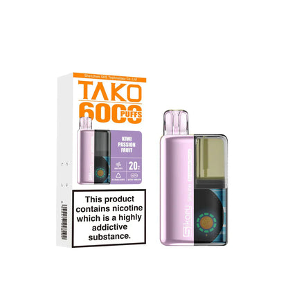 SKE Sikary TAKO SP6000 puffs Prefilled Pod Kit Box Of 5, Kiwi Passion Fruit Flavour