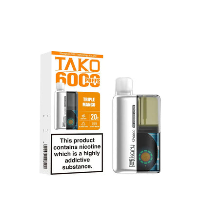 SKE Sikary TAKO SP6000 puffs Prefilled Pod Kit Box Of 5, Triple Mango Flavour