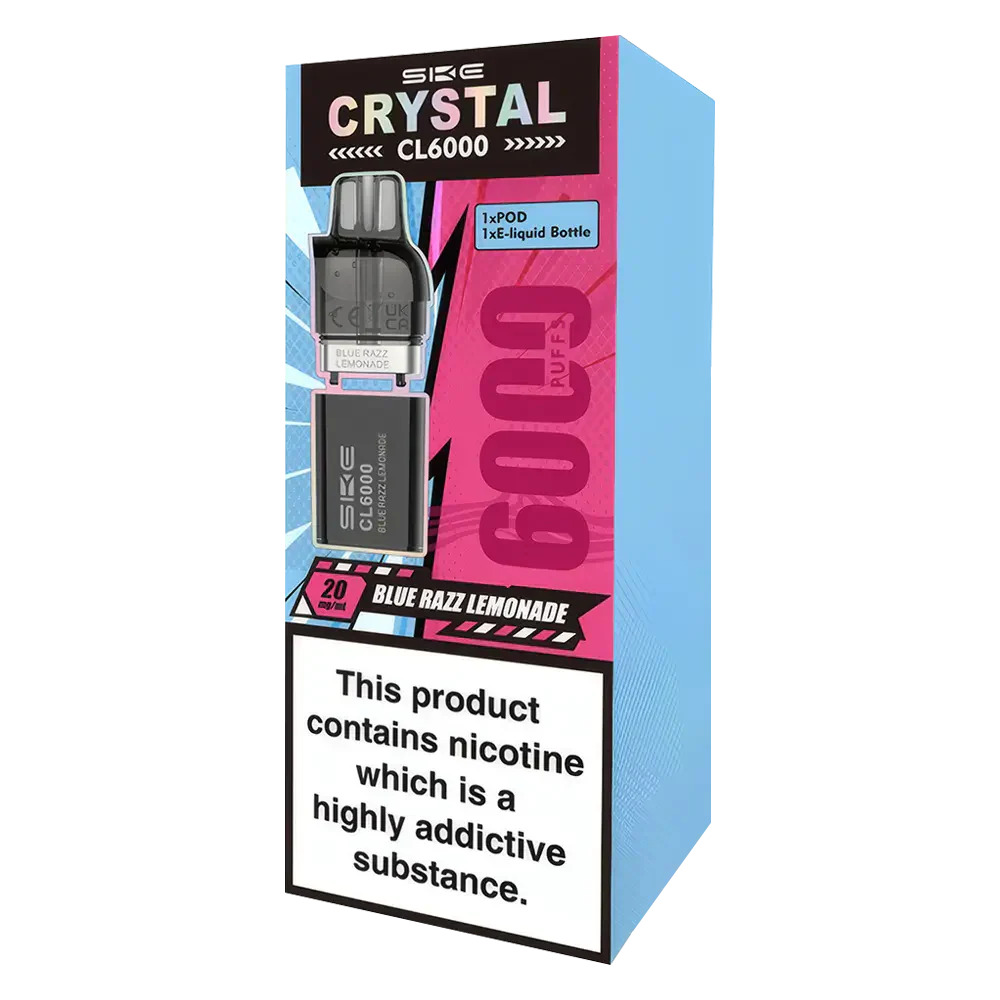 SKE Crystal CL6000 Prefilled Pods Blue Razz Lemonade