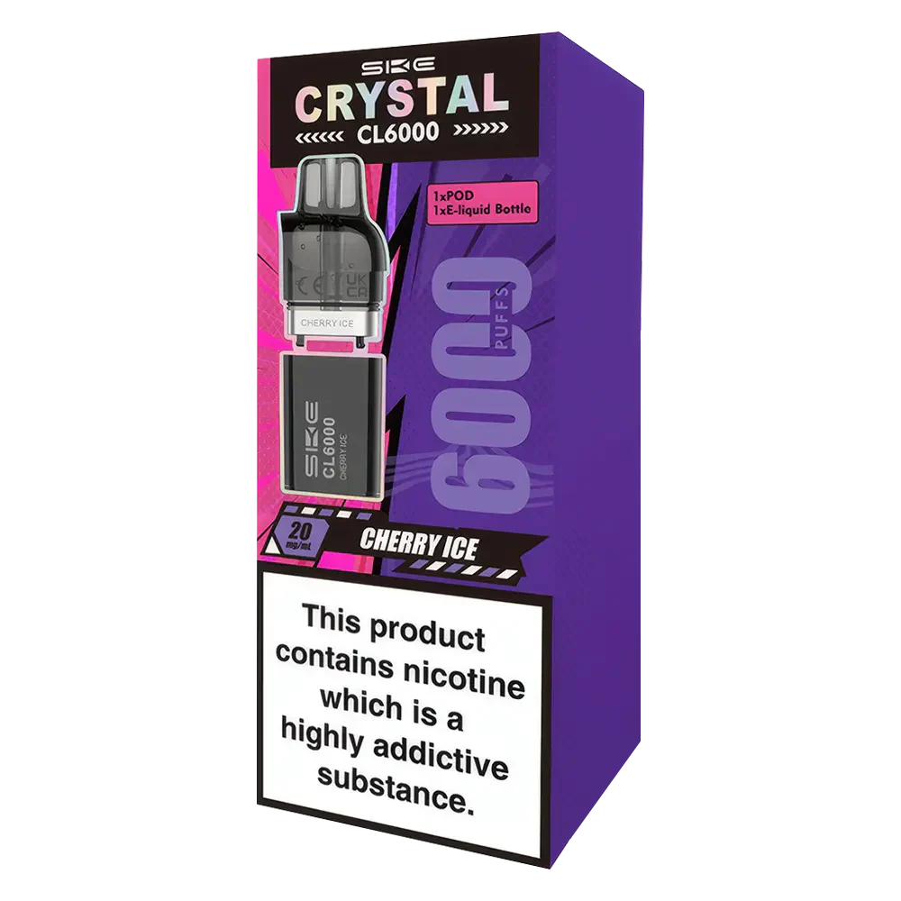 SKE Crystal CL6000 Prefilled Pods Cherry Ice