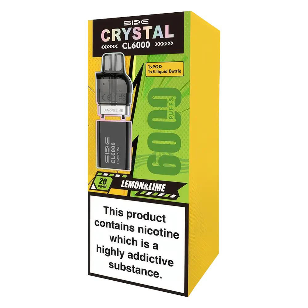 SKE Crystal CL6000 Prefilled Pods Lemon Lime