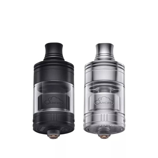 SLMCDZ RTA by Republic of Vape in matte black and polished stainless steel rebuildable tank atomisers