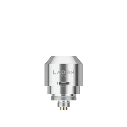 Smoant Ladon 2 in 1 RBA section, silver, cylindrical design, for vaping.