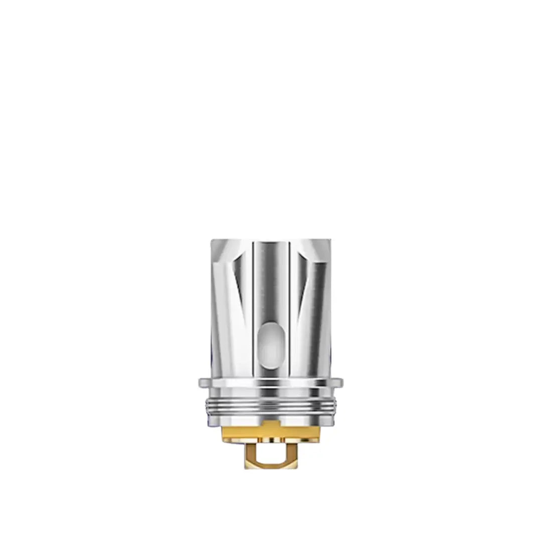 Smoant Ladon replacement 0.16 ohm mesh coil, silver with gold accents, for vaping devices.