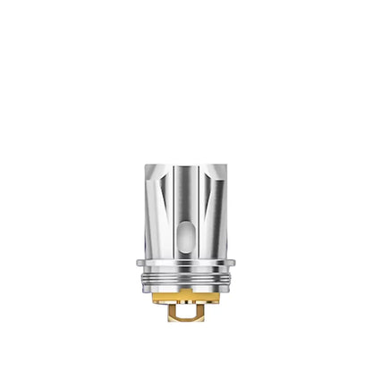 Smoant Ladon replacement 0.16 ohm mesh coil, silver with gold accents, for vaping devices.