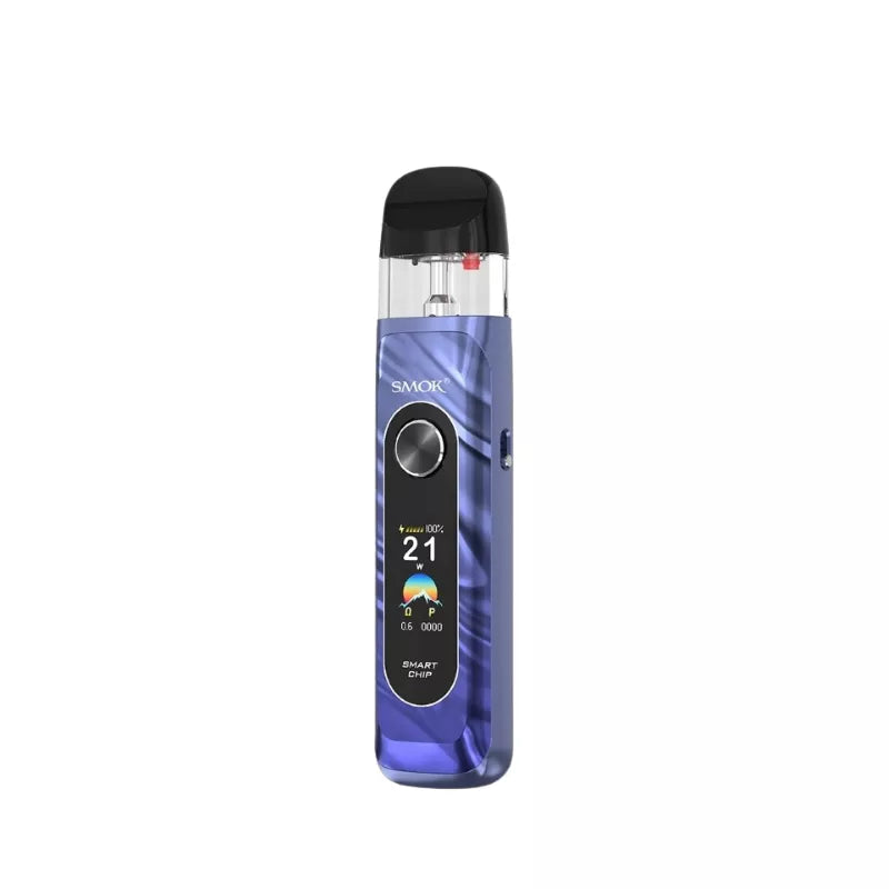 Smok Novo 6 Pod Vape Kit In Blue Colour on a white background.