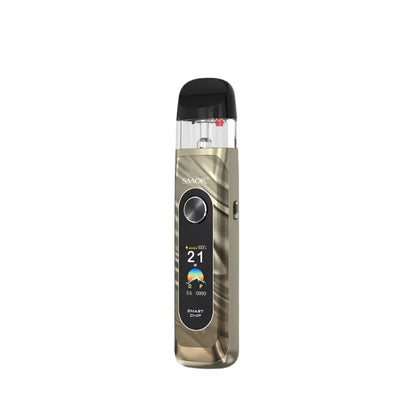 Smok Novo 6 Pod Vape Kit In Gold Colour on a white background.