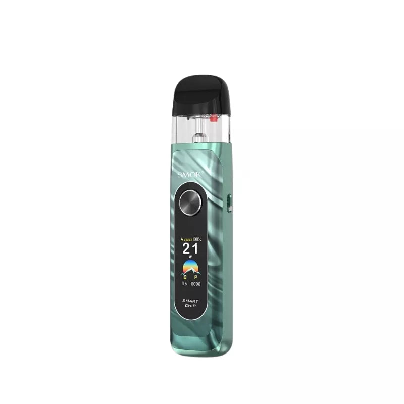 Smok Novo 6 Pod Vape Kit In Mineral Green Colour on a white background.