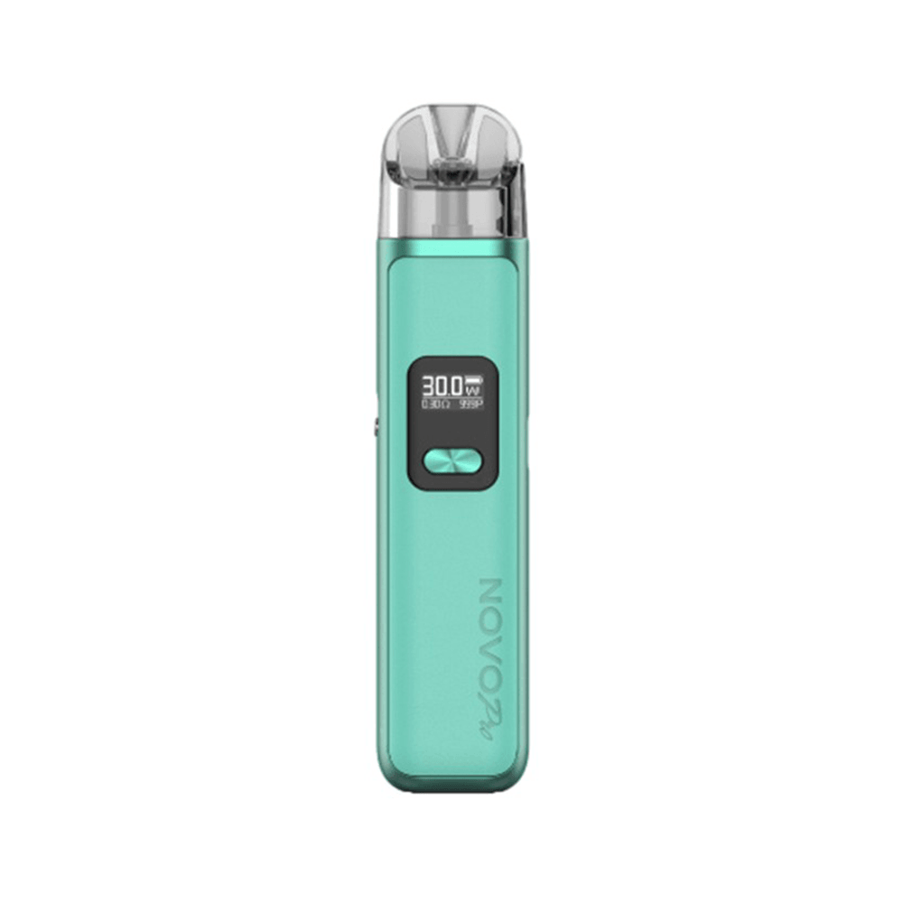 SMOK Novo 2C Pod Kit in teal, displaying a digital screen showing 30 watts.