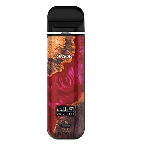 Smok Novo X Pod Kit, Red Stablizing Wood Color