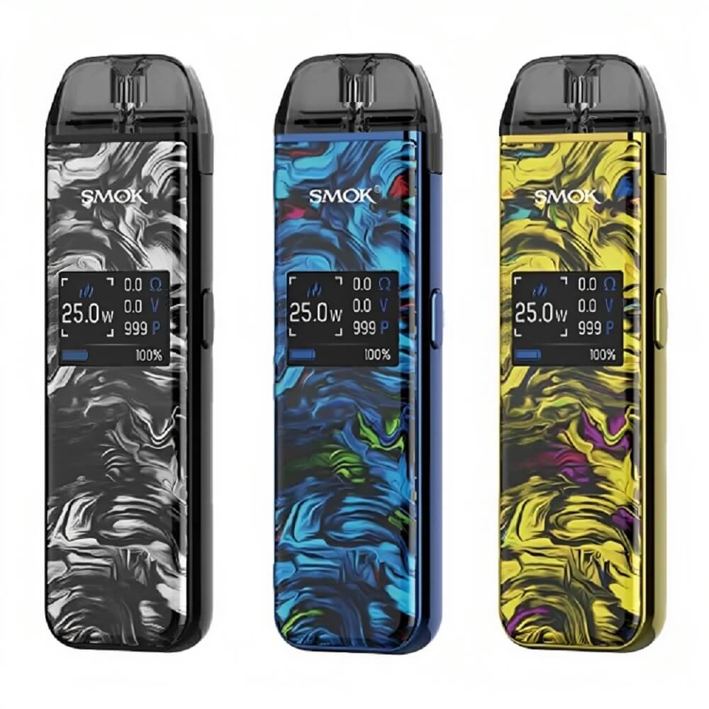 Smok Pozz 25W Pod Kit, Black Plating, Prism Blue, Prism Gold Color
