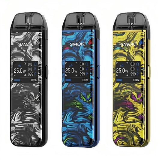 Smok Pozz 25W Pod Kit, Black Plating, Prism Blue, Prism Gold Color