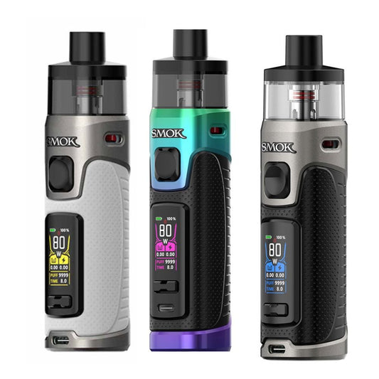 Smok RPM 5 Pod Kit, White, Prism Rainbow, Black Color