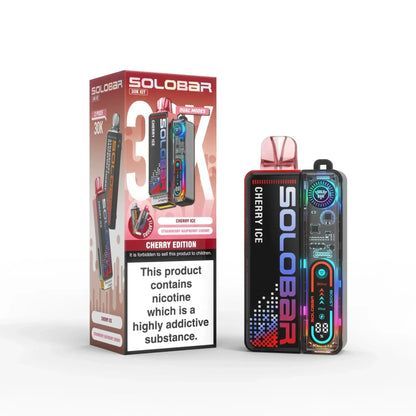 Solo Bar Boost 30K Prefilled Pod Vape Kit Box of 5, Cherry Edition