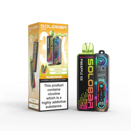 Solo Bar Boost 30K Prefilled Pod Vape Kit Box of 5, Yellow Edition