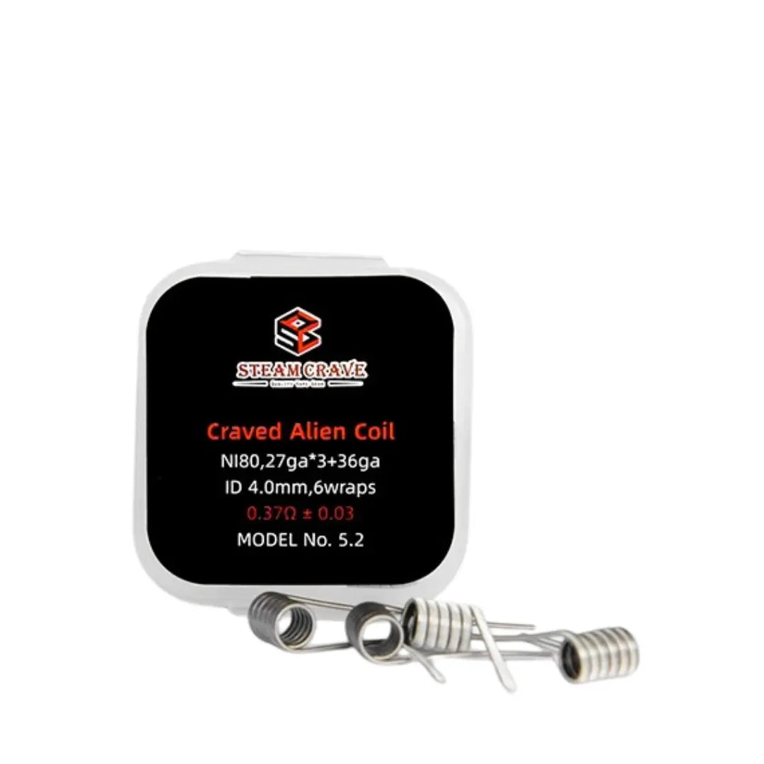 Steam Crave Craved Alien Coil with specifications on a white background