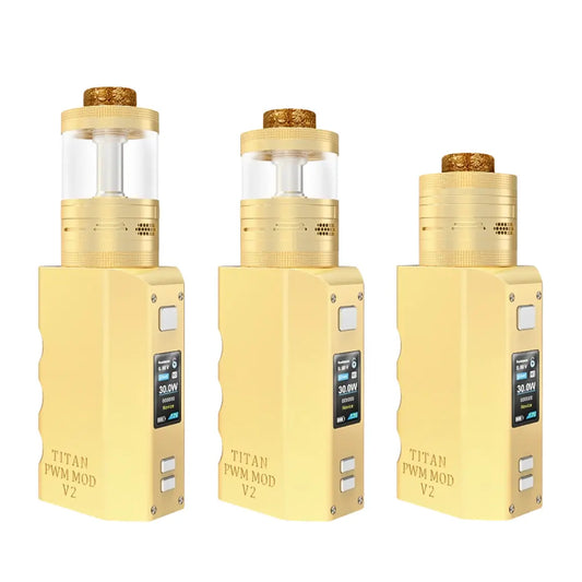 Three Steam Crave Titan V2 Combo Kits in Gold Colour For 10th Anniversary - Limited Edition 