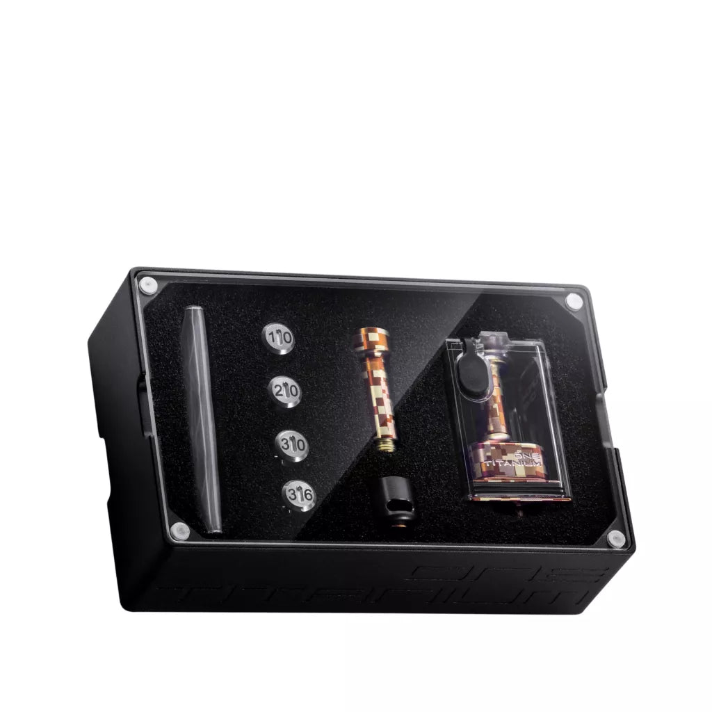 SturdyOne Titanium RBA by Sturdy MFG in digicamo pattern titanium finish with accessories in presentation case