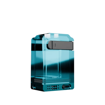 Suicide Mods Crypt Boro Tank in cyan, featuring a sleek, transparent design.