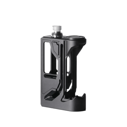 Sleek black Suicide Mods Deathwish Modz Rift Boro DNA60C vaping mod.