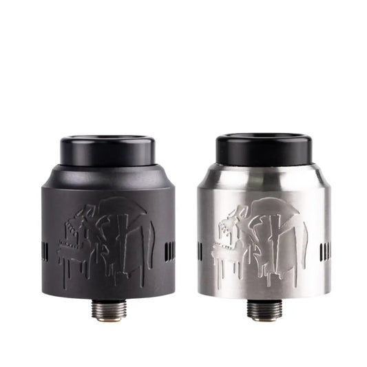 suicide mods nightmare 25 rda - with matte black and brushed ss side by side