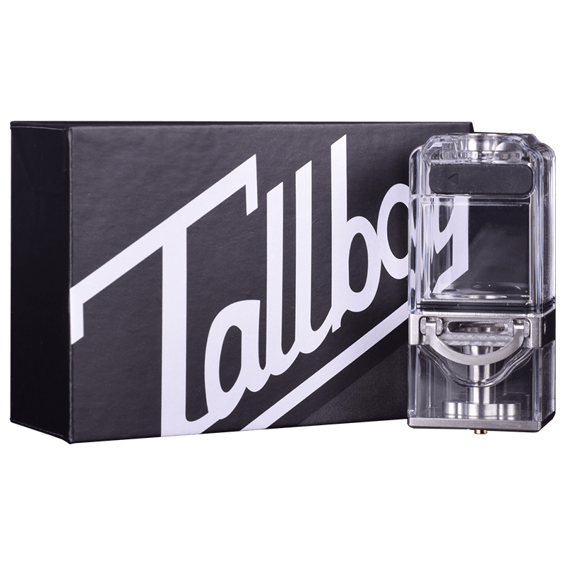 Suicide Mods Tallboy Stubby Tank RBA in front of branded black box.
