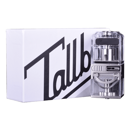 Suicide Mods Tall Boy Stubby Tank beside its branded box.