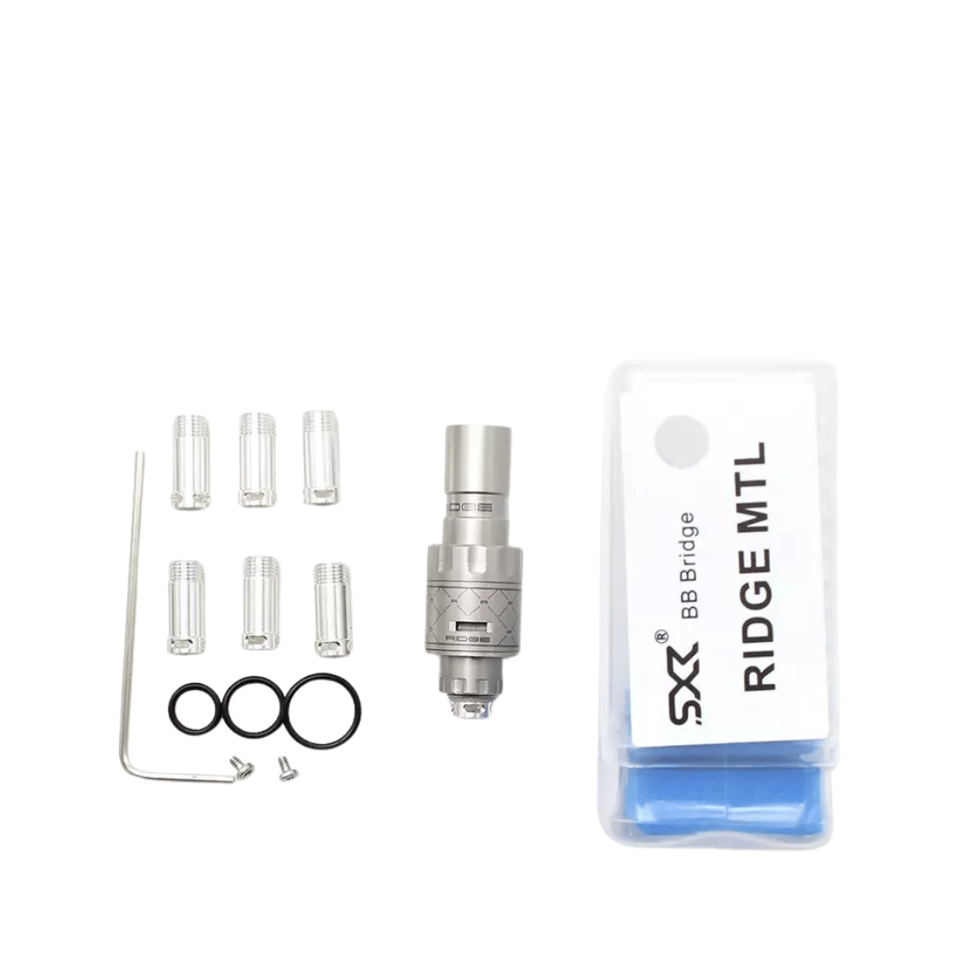 SXK Protocol Ridge MTL RBA kit with coils, O-rings, and tool, next to Ridge MTL packaging.