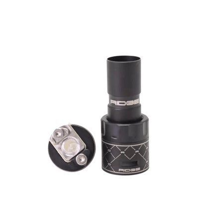 SXK Protocol Ridge Style MTL RBA Deck, black with geometric design, disassembled view.