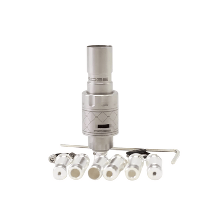 SXK Protocol Ridge Style MTL RBA with accessories, including multiple drip tips and a wrench.