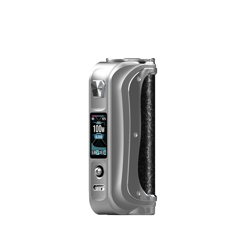 Silver SXmini SL Class V2 vape mod with digital display and textured grip.