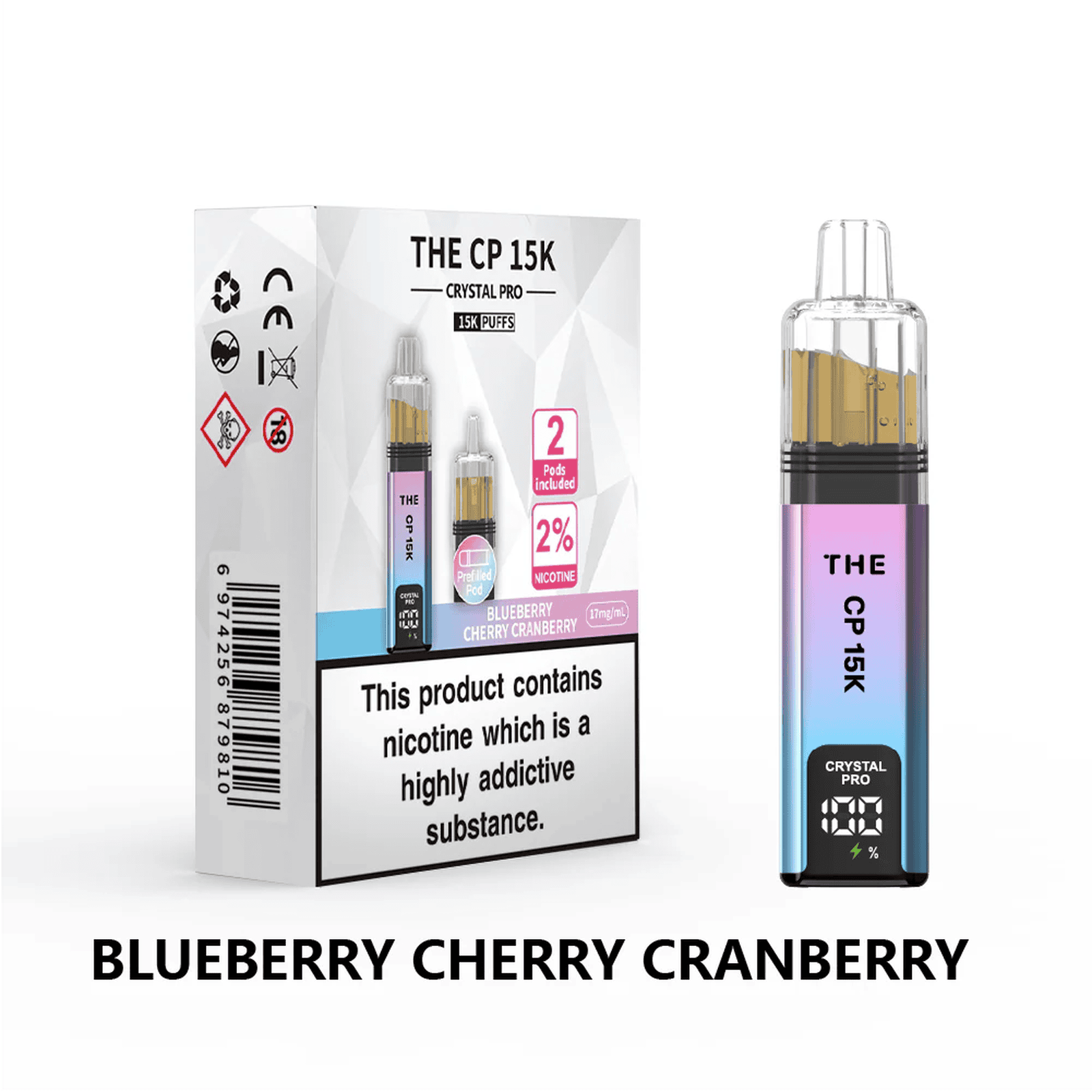 The Crystal Pro CP 15k Prefilled Pod Vape Kit - Box of 5  AJ's Superstore