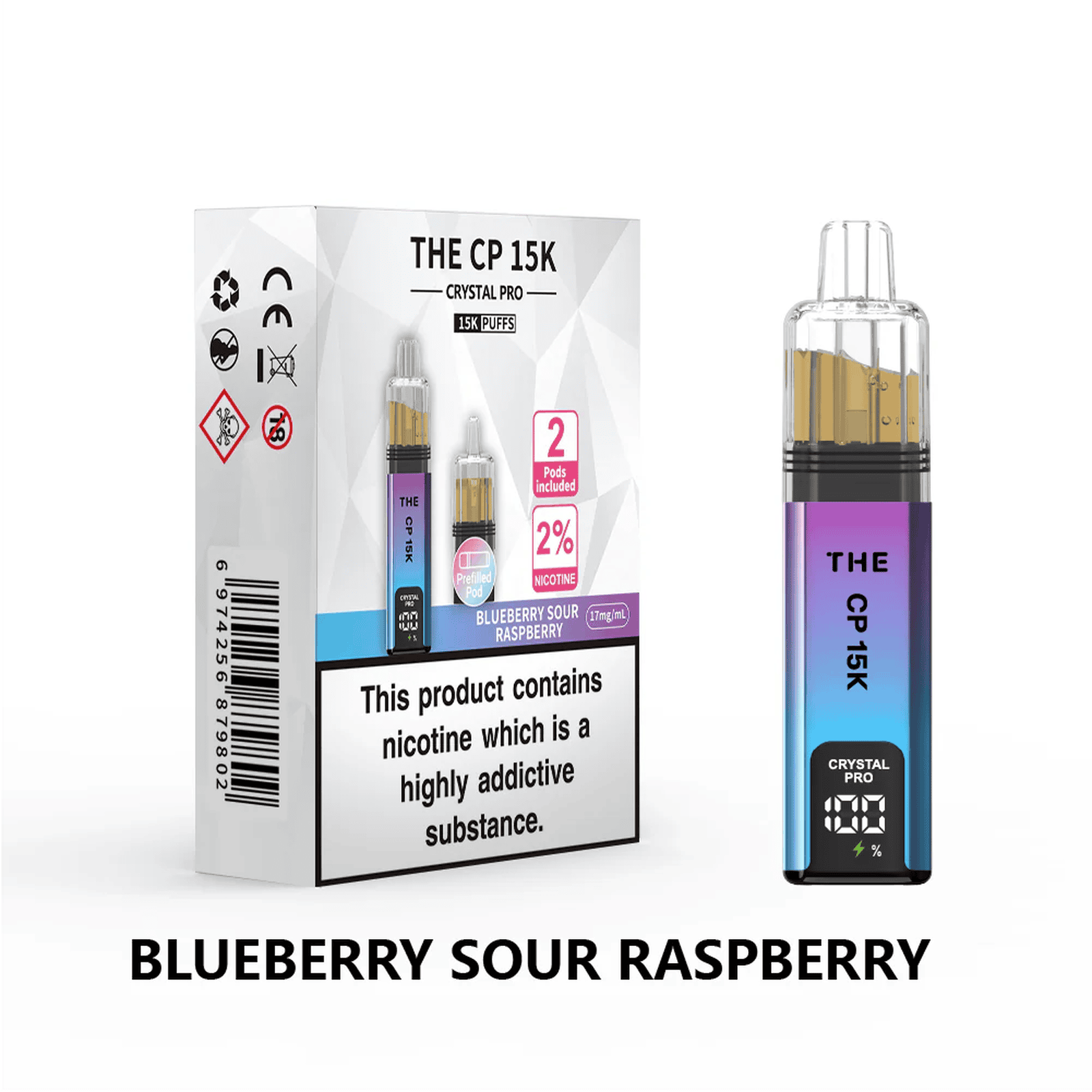 crystal vape flavours uk The Crystal Pro CP 15k Prefilled Pod Vape Kit