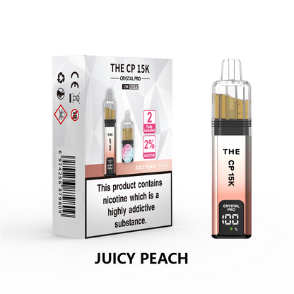 The Crystal Pro CP 15k Prefilled Vape Kit Box of 5, Juicy Peach Flavour