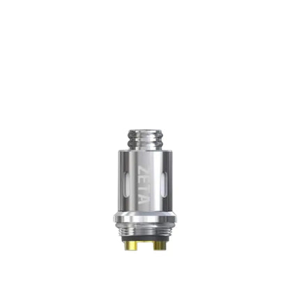 Think Vape Zeta replacement 0.2 and 0.5 ohm coil, gold contacts, aligned horizontally on a white background.
