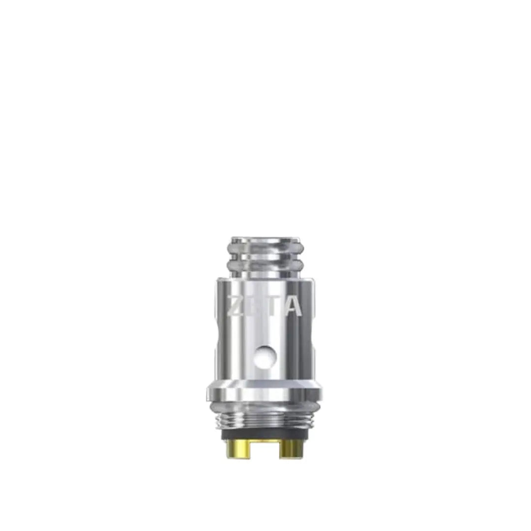 Think Vape Zeta replacement 1.0 ohm coil, gold contacts, aligned horizontally on a white background.