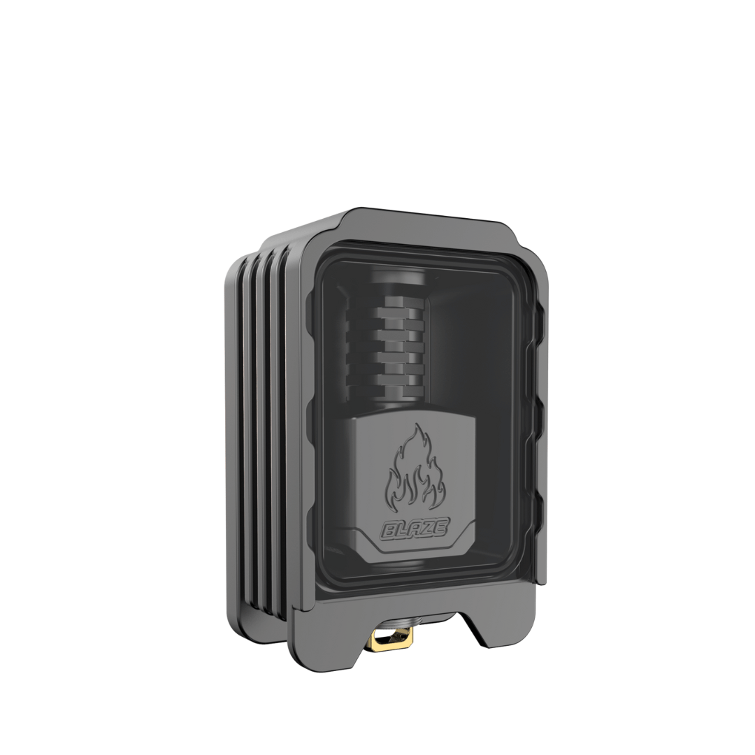 Thunderhead Creations Blaze RBA sliding Boro tank, single glass, gunmetal finish.