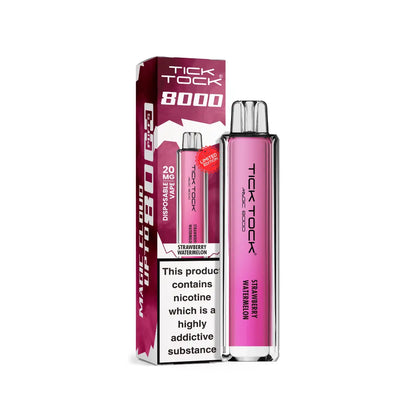 Tick Tock 8000 Magic Vape Kit in Strawberry Watermelon Flavour