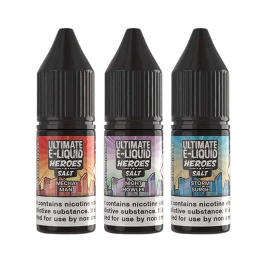 Ultimate E-Liquid Heroes 10ML Nic Salt (Pack of 10) - #Simbavapeswholesale#