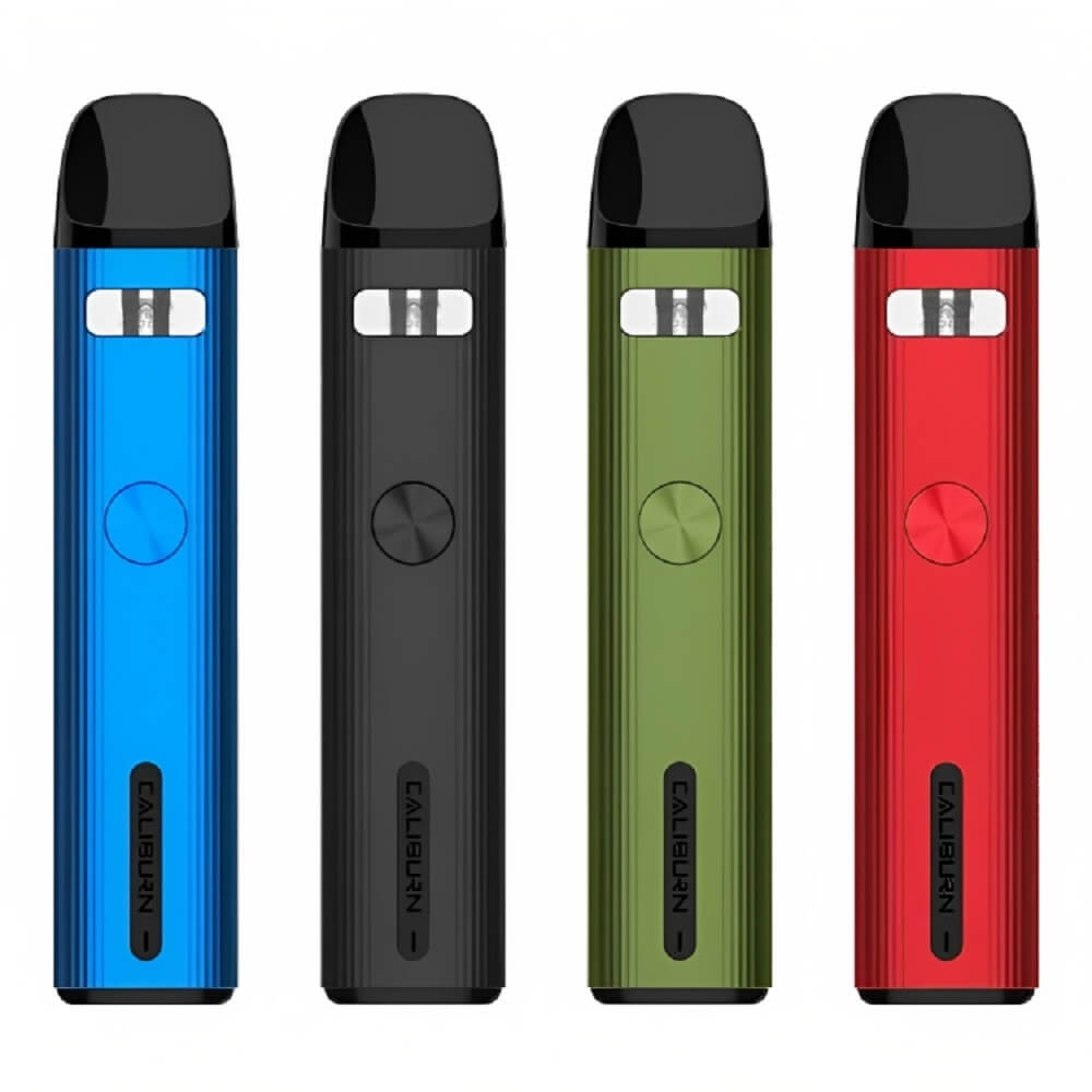 Uwell Caliburn G2 Pod Kit Vapes, Ultramarine Blue, Carbon Black, Green, Red Color