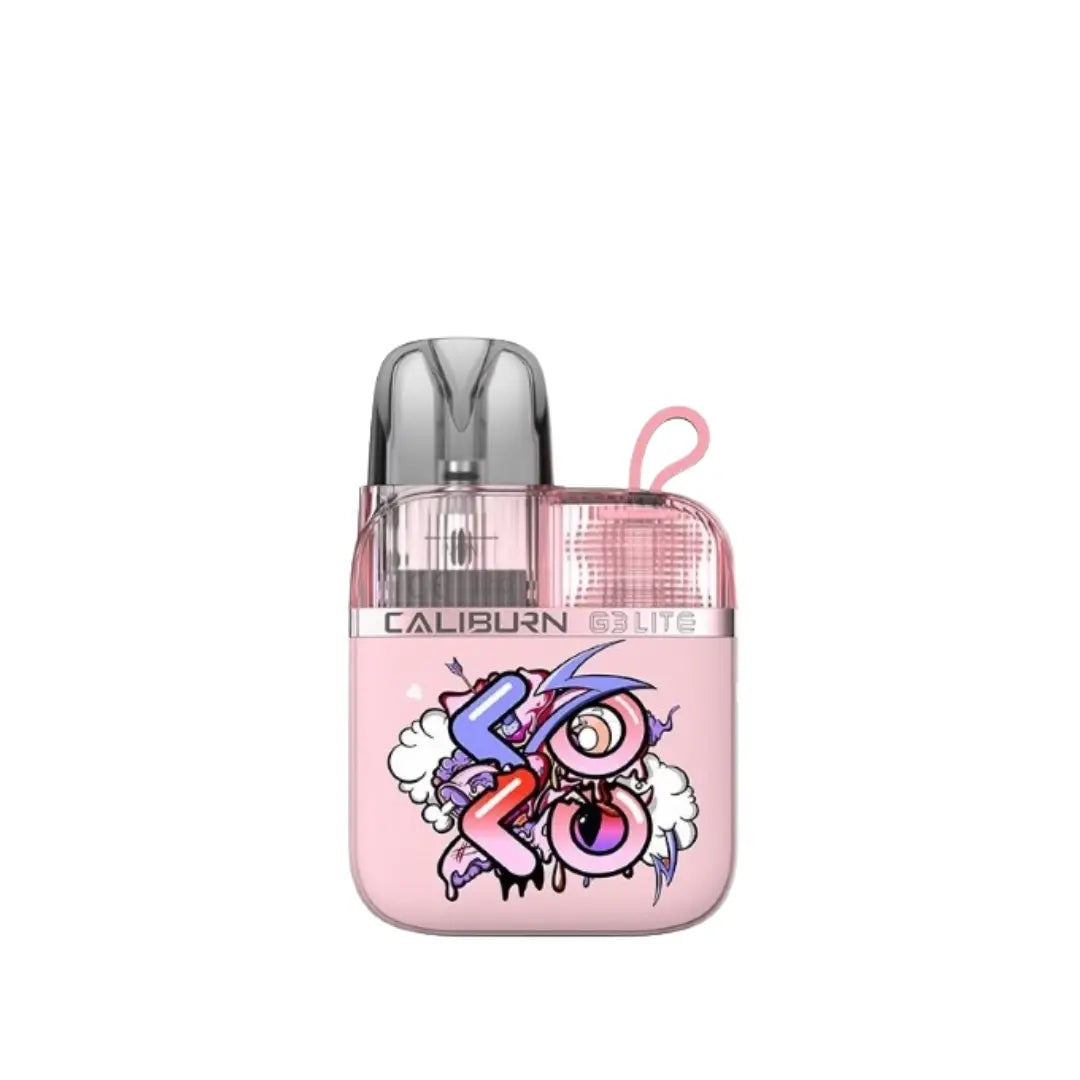 Uwell Caliburn G3 Lite Koko Pod Kit in Graffiti Pink Colour perfect for Nic Salt Vape Juices 