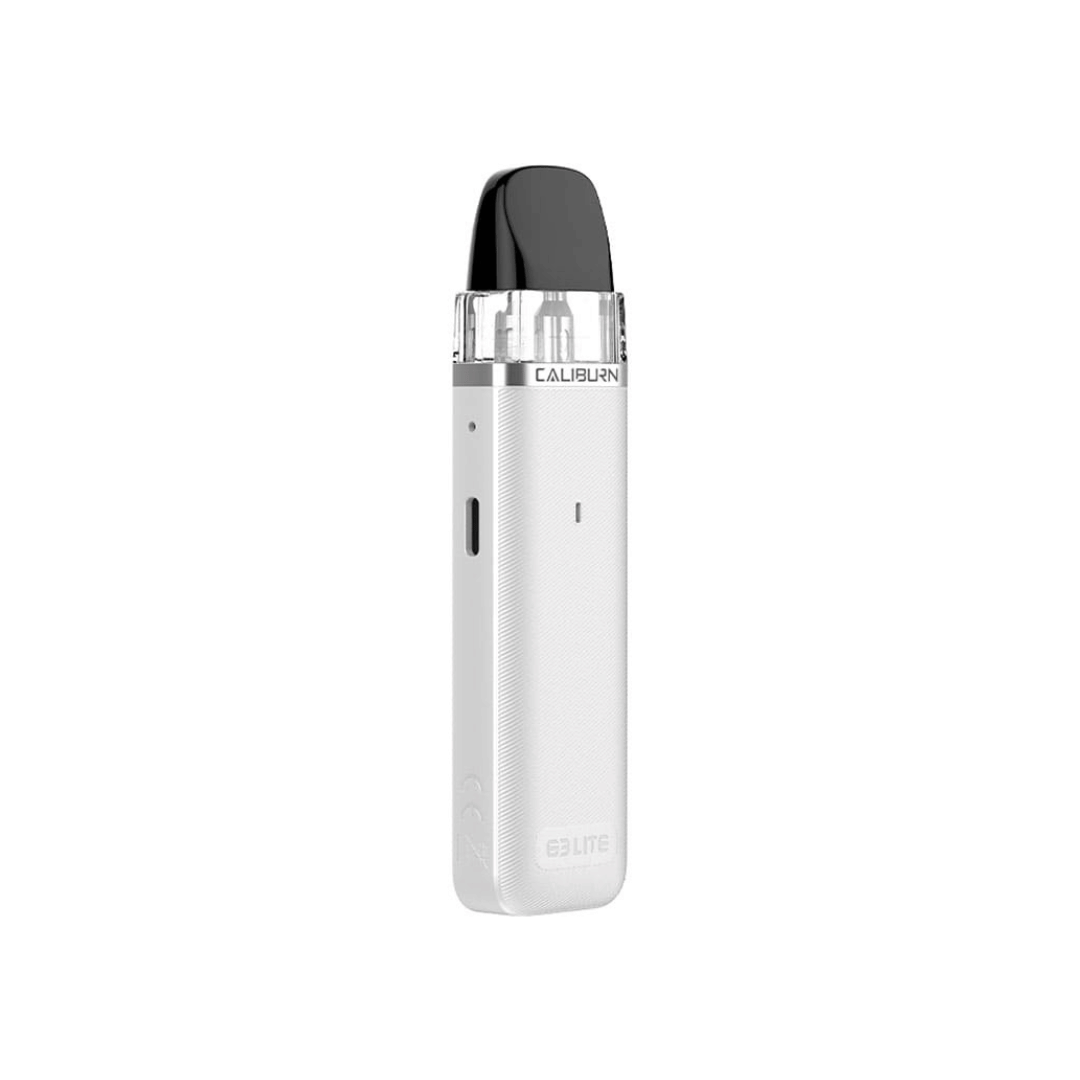 Uwell Caliburn G3 Lite Pod Vape Kit in pearl white perfect for Nic Salt E-Liquids.
