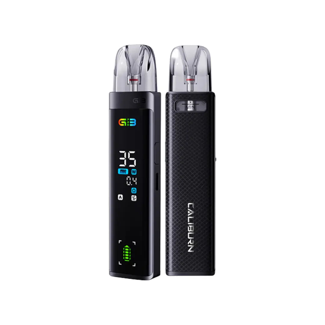 Uwell Caliburn G3 Pro Pod Vape Kit in Black Leather perfect for Nic Salt E-Liquids