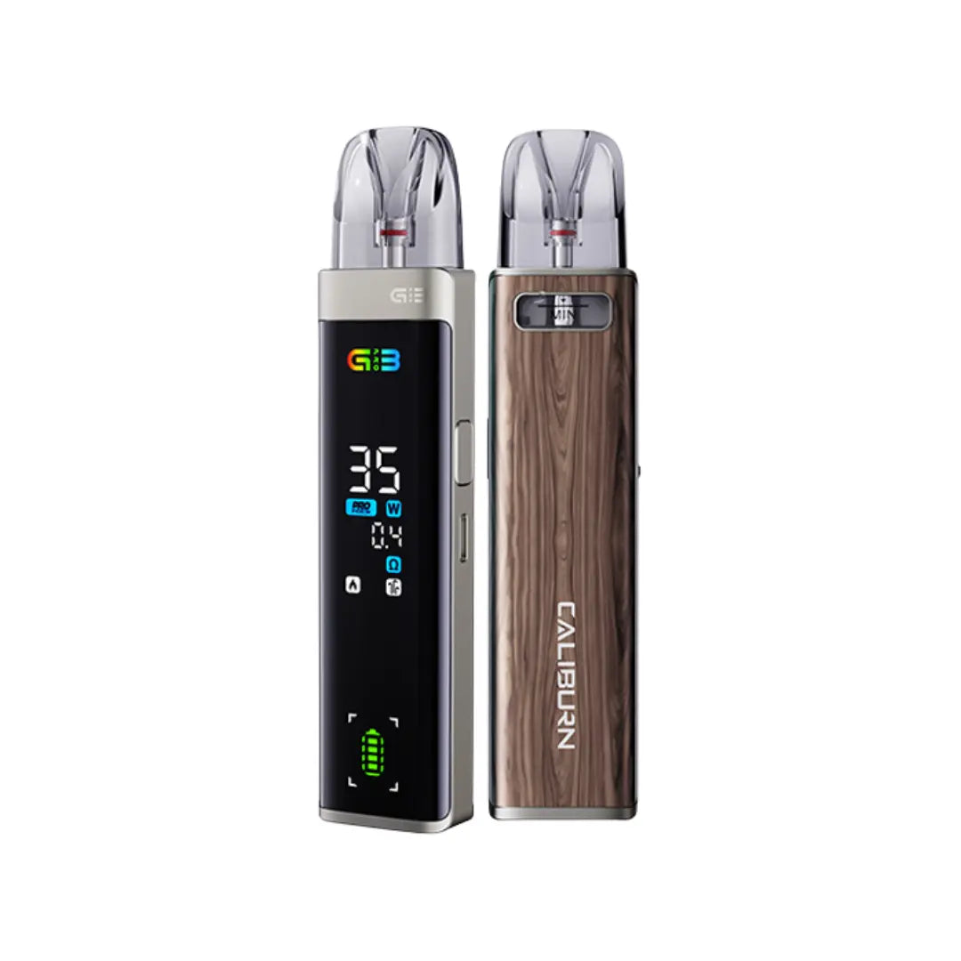 Uwell Caliburn G3 Pro Pod Vape Kit in Brown Wood perfect for Nic Salt E-Liquids