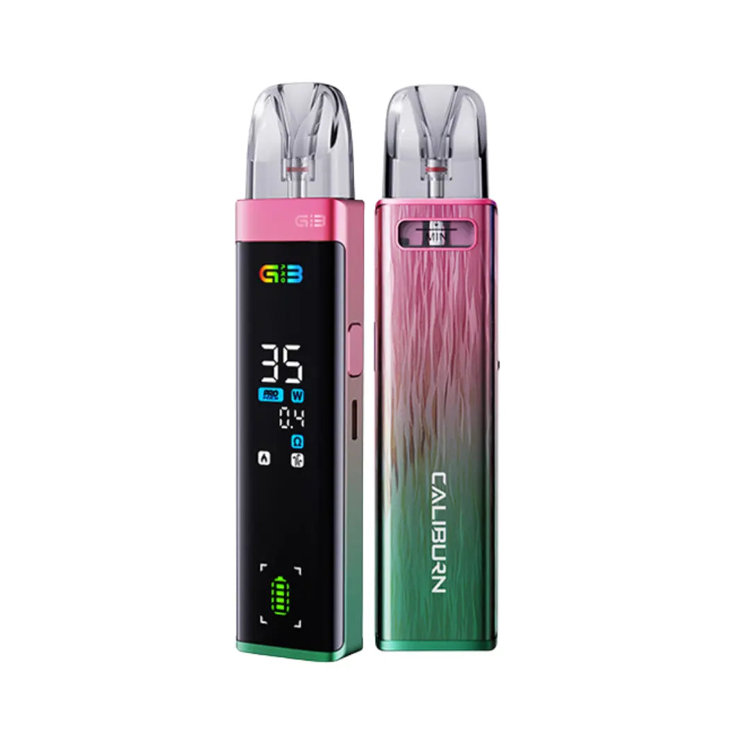 Uwell Caliburn G3 Pro Pod Vape Kit in pink green perfect for Nic Salt E-Liquids
