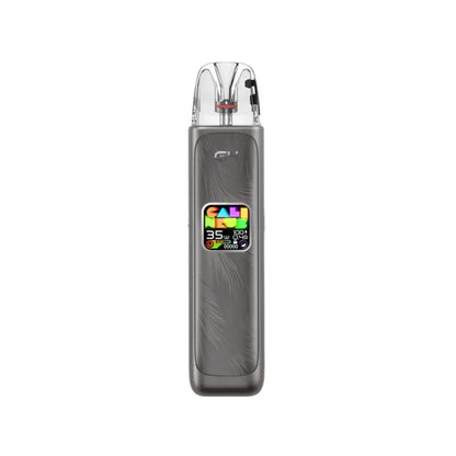 Uwell Caliburn G4 Pod Vape Kit in Gunmteal Grey Colour Displaying a colourful screen -  Perfect for nic salt e-liquids