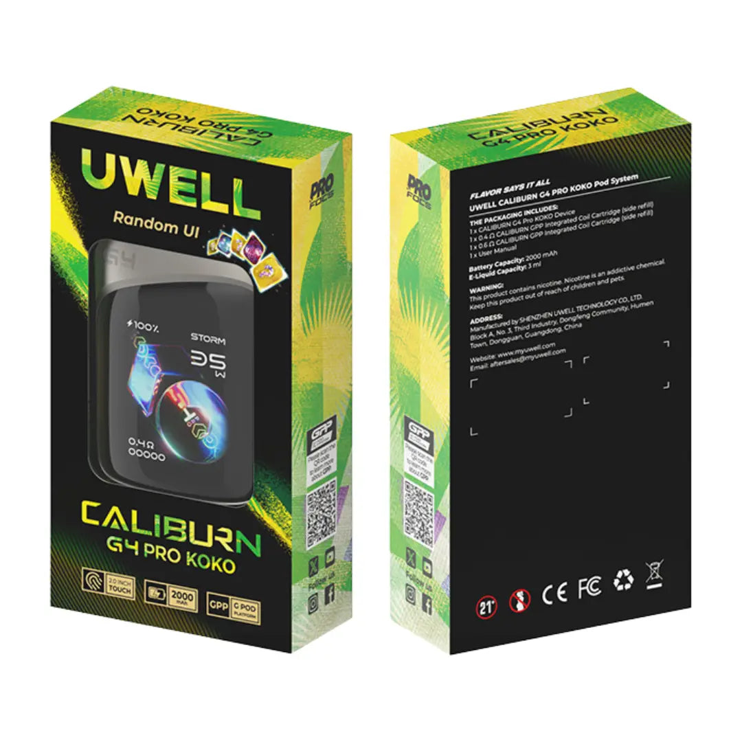 UWell Caliburn G4 Pro Koko Pod Vape Kit Box