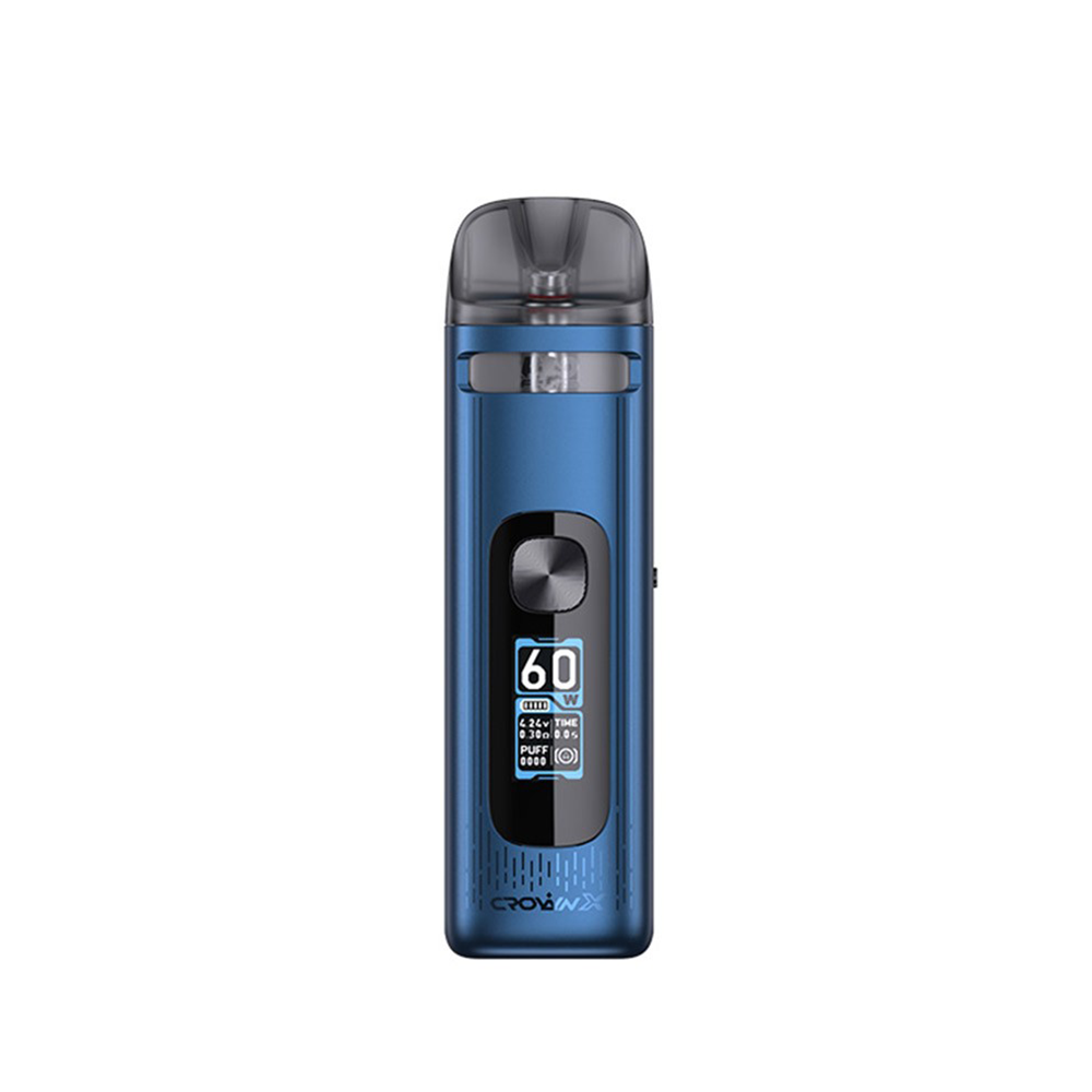 Uwell Crown X Pod Vape kit in Blue Perfect With Nic Salts E-Liquids